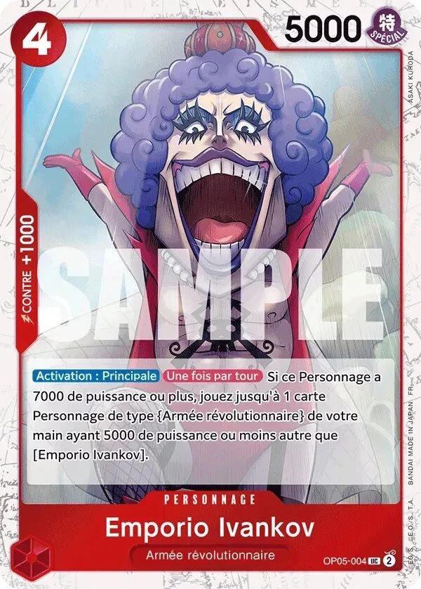 Carte One Piece française Emporio Ivankov OP05-004 UC