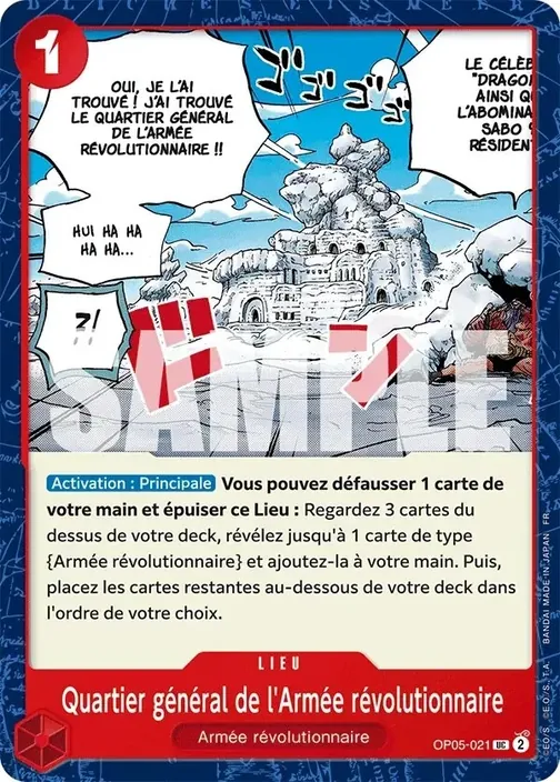 Carte One Piece française OP05-021 Quartier général de l'Armée révolutionnaire