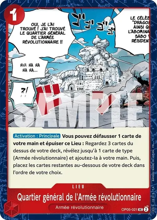 Carte One Piece française OP05-021 Quartier général de l'Armée révolutionnaire (version 2)