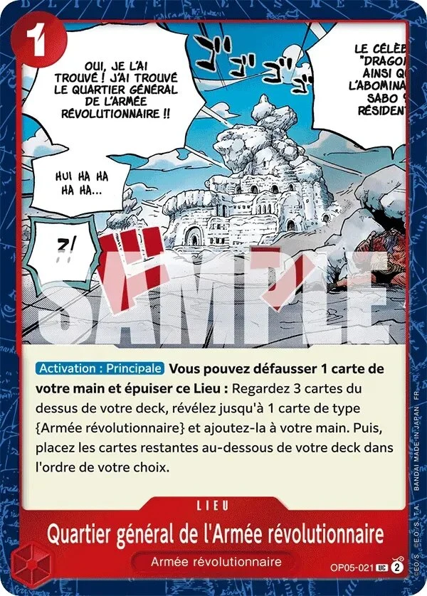 Carte One Piece française Quartier général de l'Armée révolutionnaire OP05-021 UC