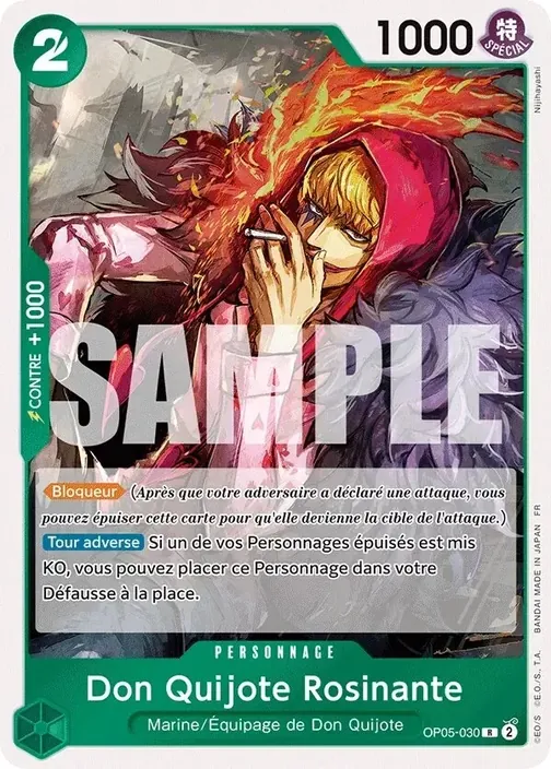 Carte One Piece française OP05-030 Don Quijote Rosinante