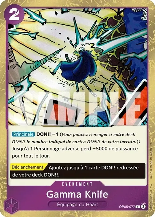 Carte One Piece française OP05-077 Gamma Knife (version 2)
