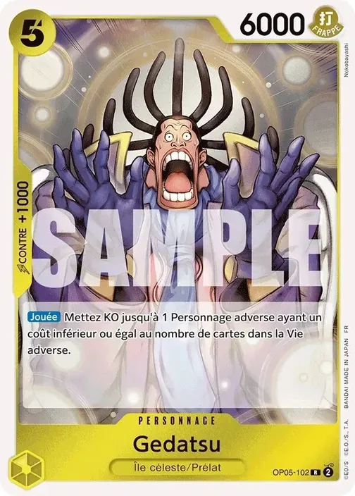 Carte One Piece française OP05-102 Gedatsu