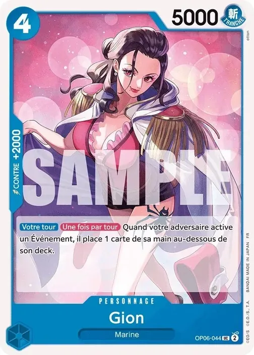 Carte One Piece française OP06-044 Gion
