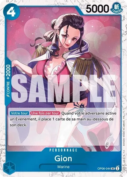 Carte One Piece française OP06-044 Gion (version 2)