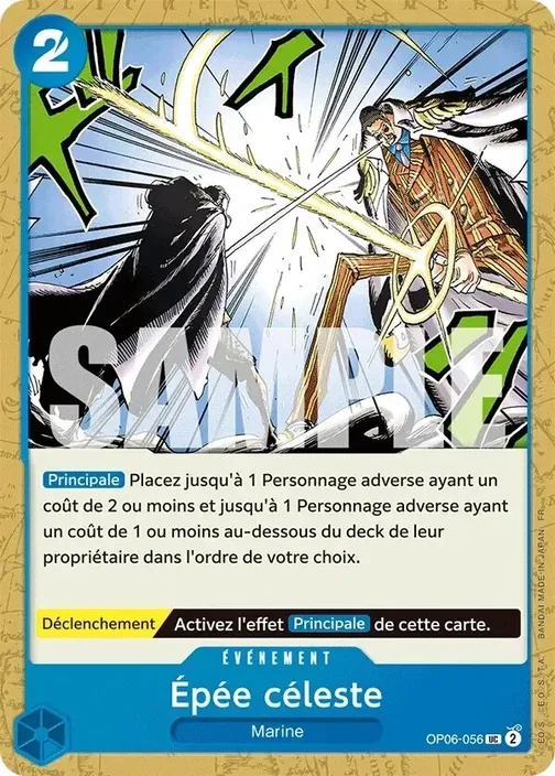 Carte One Piece française OP06-056 Épée céleste