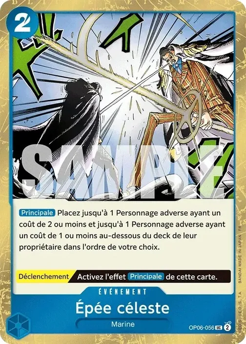 Carte One Piece française OP06-056 Épée céleste (version 2)