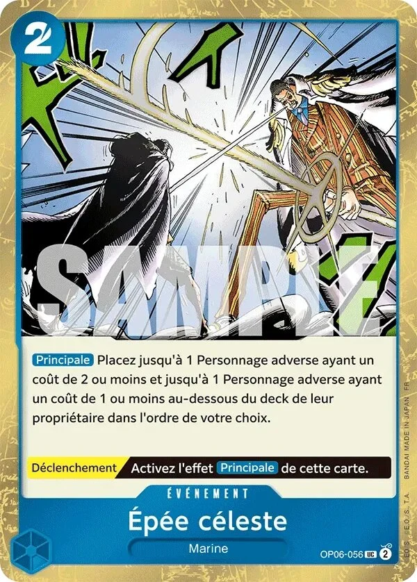 Carte One Piece française Épée céleste OP06-056 UC