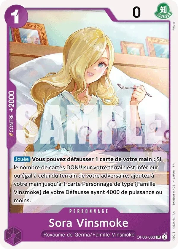 Carte One Piece française Sora Vinsmoke OP06-063 UC