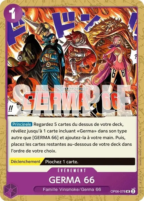 Carte One Piece française OP06-078 GERMA 66