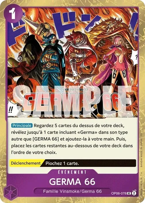 Carte One Piece française OP06-078 GERMA 66 (version 2)