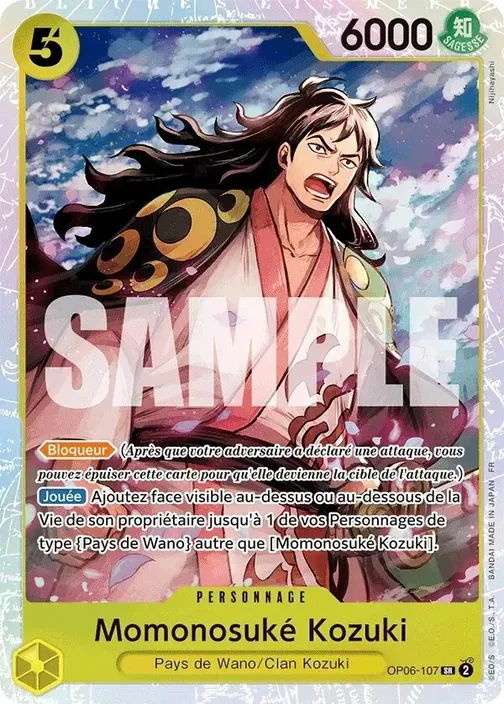 Carte One Piece française OP06-107 Momonosuké Kozuki