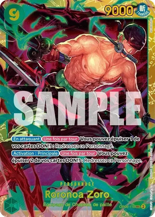 Carte One Piece française OP06-118 Roronoa Zoro