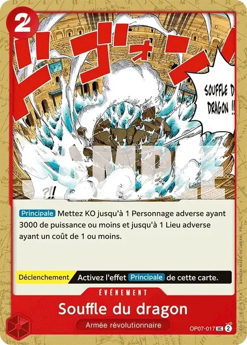 Carte One Piece française OP07-017 Souffle du dragon