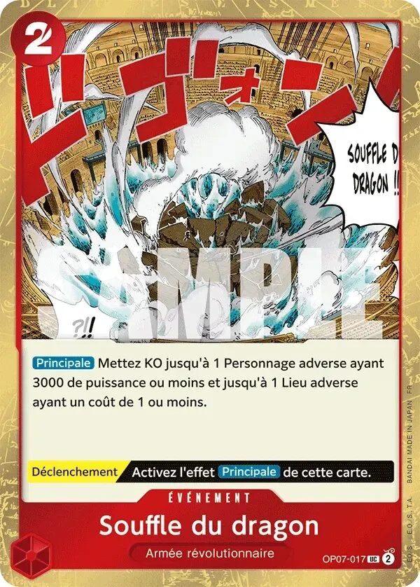 Carte One Piece française Souffle du dragon OP07-017 UC