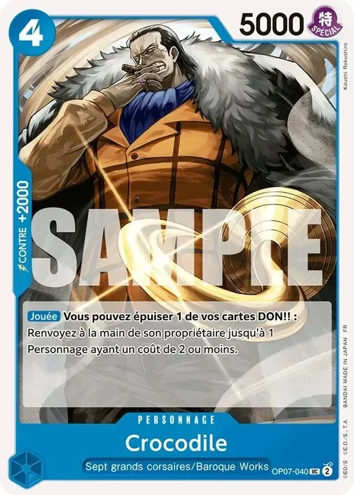 Carte One Piece française OP07-040 Crocodile