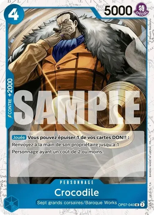 Carte One Piece française OP07-040 Crocodile (version 2)