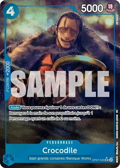 Carte One Piece française OP07-040 Crocodile (version 3)