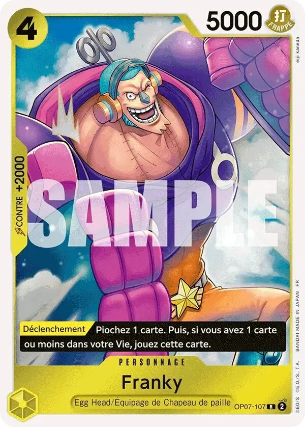 Carte One Piece française Franky OP07-107 R