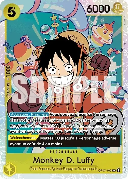 Carte One Piece française OP07-109 Monkey D. Luffy