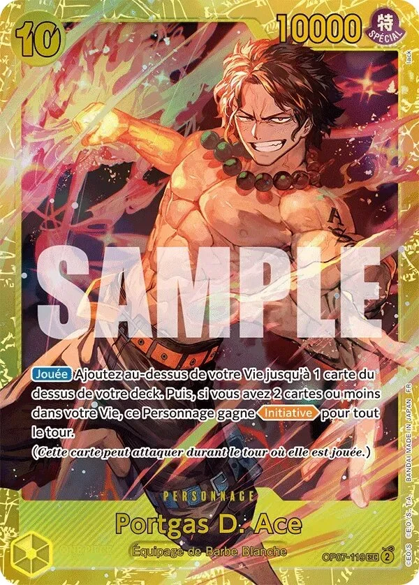 Carte One Piece française Portgas D. Ace OP07-119 SEC
