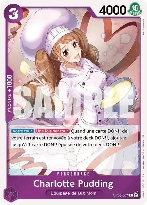 Carte One Piece française OP08-067 Charlotte Pudding