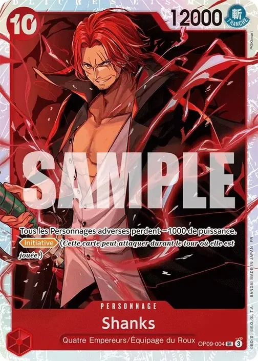 Carte One Piece française OP09-004 Shanks