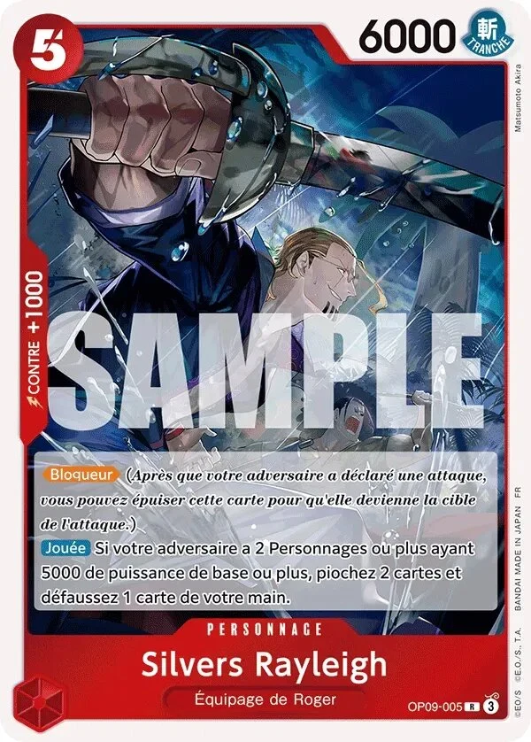Carte One Piece française Silvers Rayleigh OP09-005 R