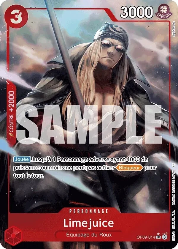 Carte One Piece française Limejuice OP09-014 UC
