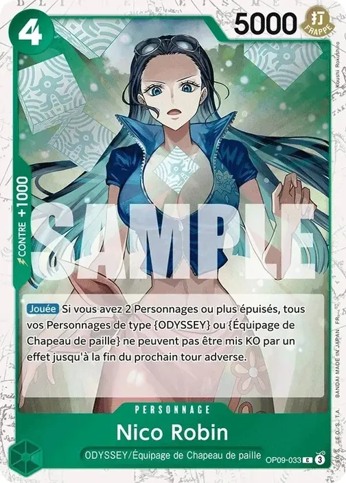 Carte One Piece française OP09-033 Nico Robin (version 2)