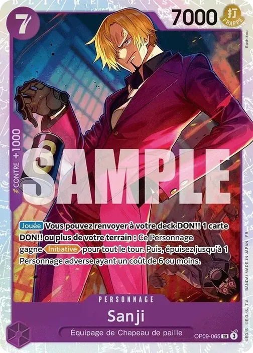 Carte One Piece française OP09-065 Sanji