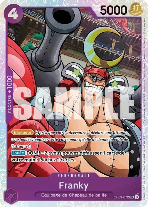 Carte One Piece française OP09-072 Franky
