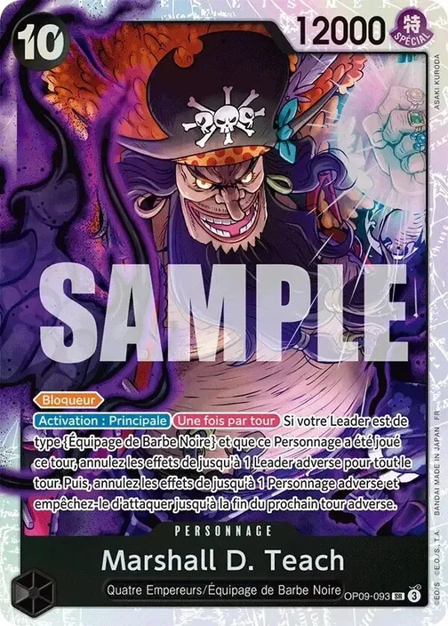 Carte One Piece française OP09-093 Marshall D. Teach