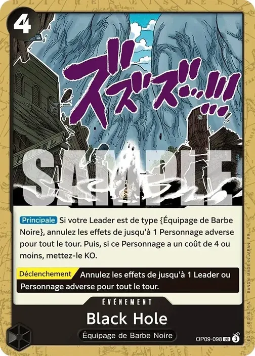 Carte One Piece française OP09-098 Black Hole