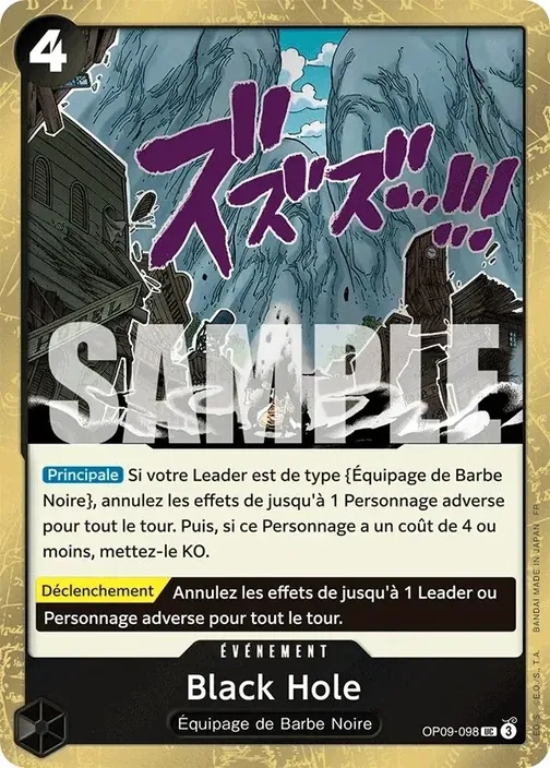 Carte One Piece française OP09-098 Black Hole (version 2)