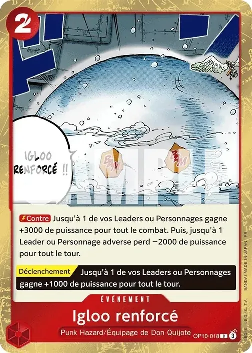 Carte One Piece française OP10-018 Igloo renforcé (version 2)