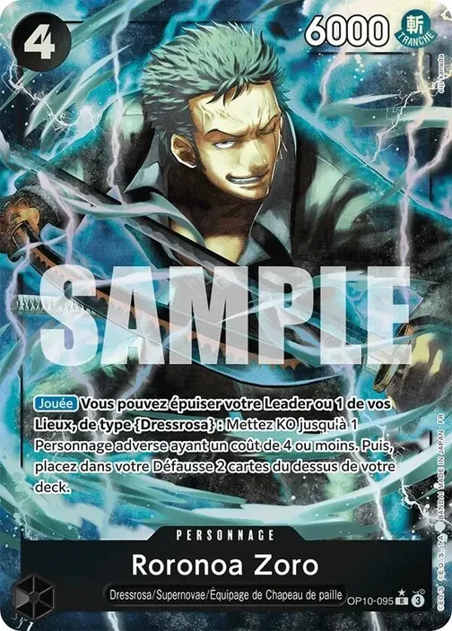 Carte One Piece française OP10-095 Roronoa Zoro (version 2)