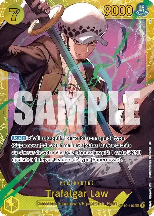 Carte One Piece française OP10-119 Trafalgar Law