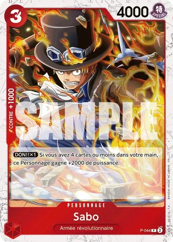 Carte One Piece française Sabo P-044 P