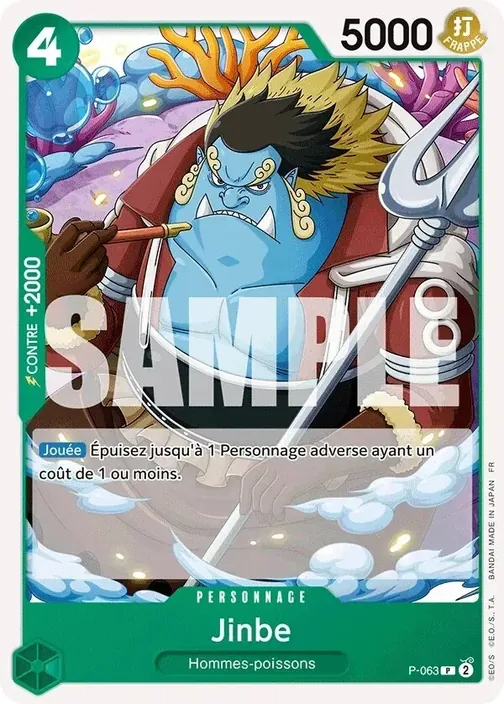 Carte One Piece française P-063 Jinbe