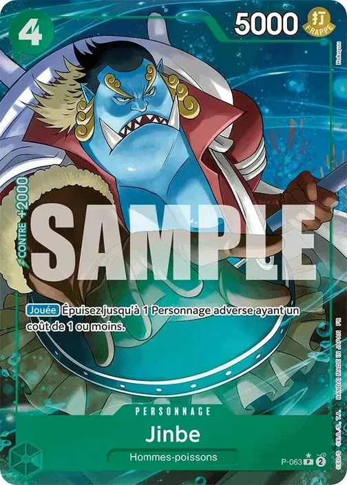 Carte One Piece française P-063 Jinbe (version 3)