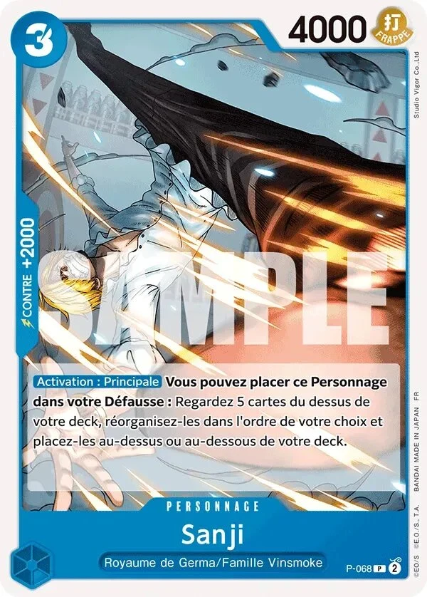 Carte One Piece française Sanji P-068 P
