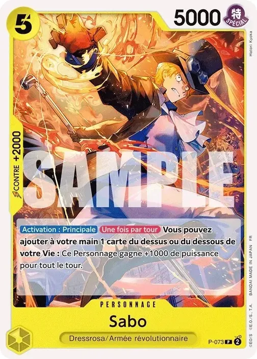 Carte One Piece française P-073 Sabo