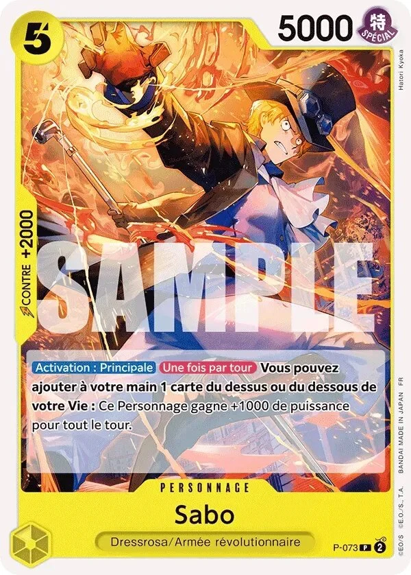 Carte One Piece française Sabo P-073 P