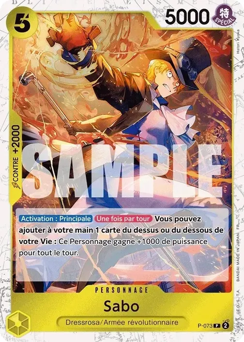 Carte One Piece française P-073 Sabo (version 2)