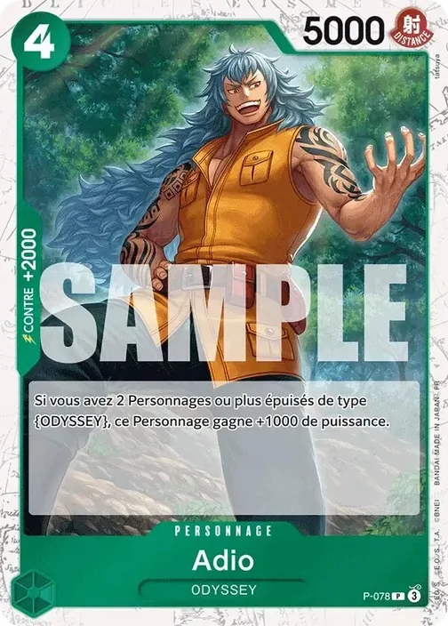 Carte One Piece française P-078 Adio (version 2)