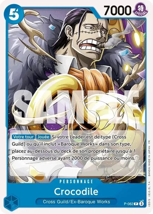 Carte One Piece française P-082 Crocodile
