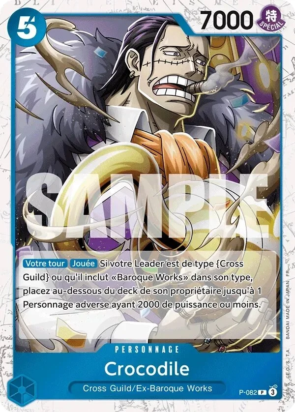 Carte One Piece française Crocodile P-082 P