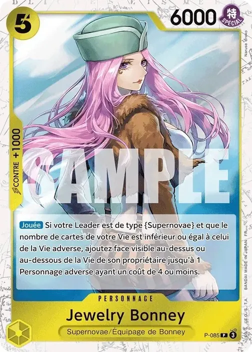 Carte One Piece française P-085 Jewelry Bonney (version 2)