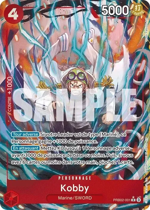 Carte One Piece française PRB02-001 Kobby (version 2)
